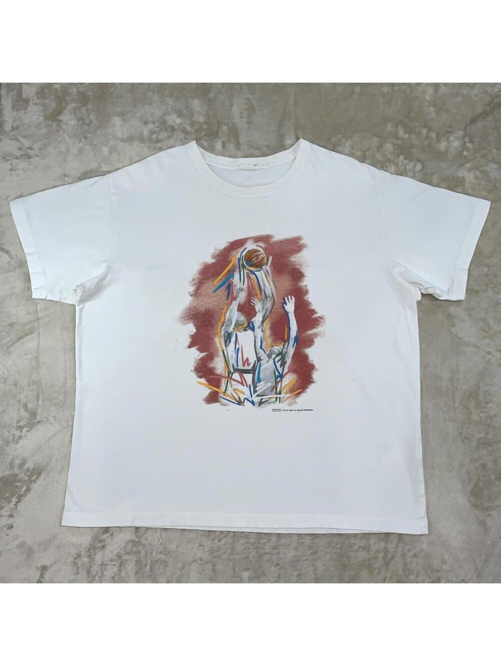 KITH 1996 Vintage Basketball White Tee Men’s T Shirt Size XXL